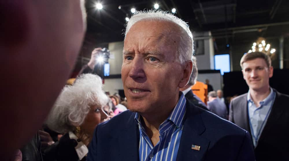 Presidential candidate and former Vice President Joe Biden having interview | Priest Denies Communion to Joe Biden for Supporting Abortion Rights | featured