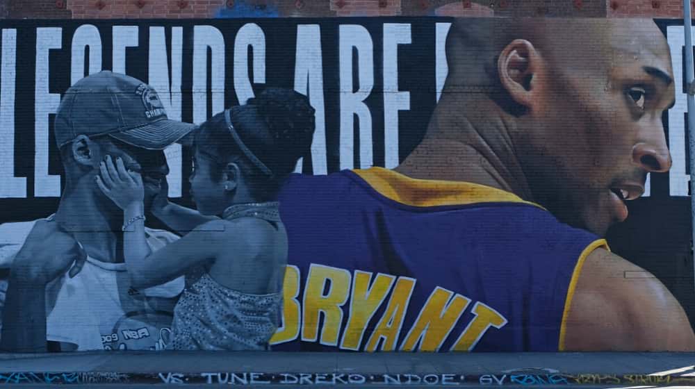 Kobe and Gigi Bryant wall artwork | Kobe Bryant Petition to Change NBA Logo to Late NBA Legend Receives More than 1 Million Signatures | Featured