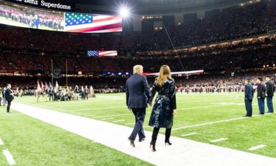 Donald Trump and Melania Trump | WATCH: Donald Trump, Melania Trump Cheered at National Championship Game | FEatured