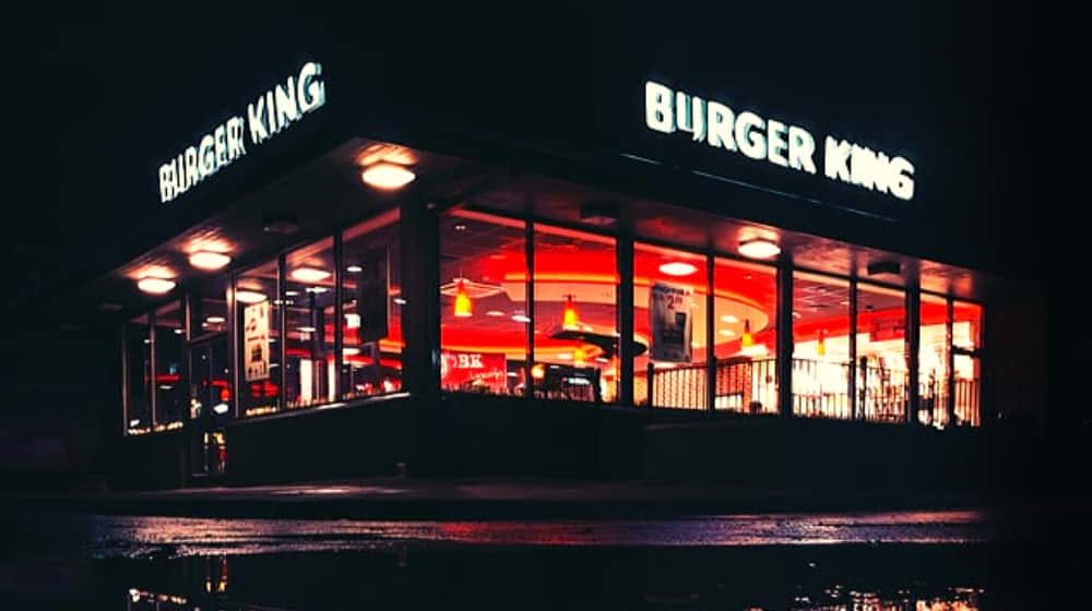 Burger King store at night | Unilever: We've Invented The Perfect Burger for Food Rebels | Featured