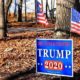 Trump 2020 banner with US flag| 'Trump 2020' Sign Stolen From Navy Veteran's Home | Featured