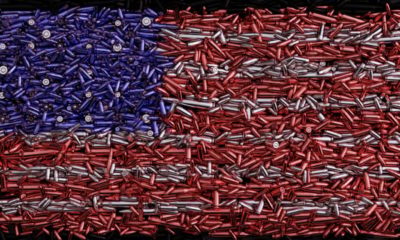 USA Flag made out of bullets | The 2020 Democrats and Their Stances on Gun Control | Featured