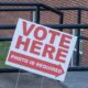 Vote Here Sign | Judge Extends Tennessee Voting Hours After Tornadoes | Featured