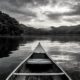 canoe on the river black and white | Authorities Find the Body of Maeve Kennedy Townsend McKean Days After Canoeing Accident | Featured