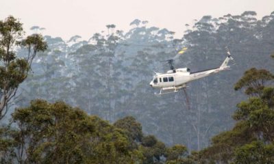 helicopter water bombing in Australia fire | AUSTRALIA FIRES: Crews Airdrop Vegetables to Feed Starving Wildlife | Featured