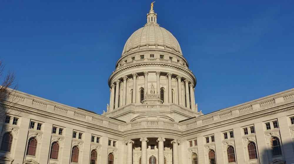 Exterior View of The Wisconsin State Capitol Located in Madison | Violent Riots Sweep Through Madison, WI | Featured