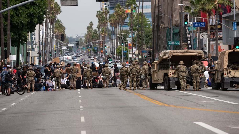 National Guard Troops Stand Along the Street | National Guard Mobilized in Several States | Featured