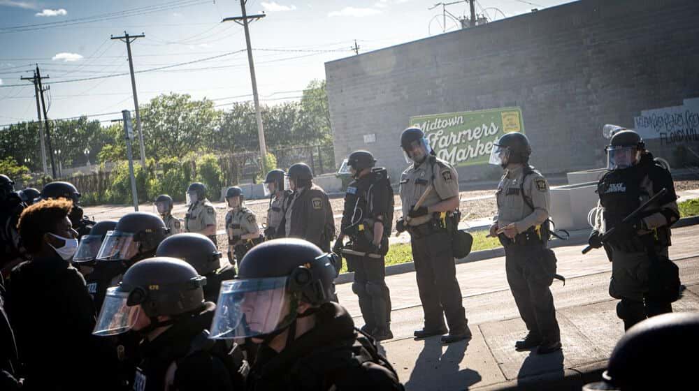 State Police Patrol Officers Standing Guard Towards Minneapolis Riots | Violent Protests Rock U.S. Cities | Featured