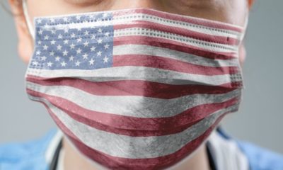Doctor Wearing Protective Medical Textured Mask Flag of The United States | US Can't Leave the WHO Fast Enough | Featured