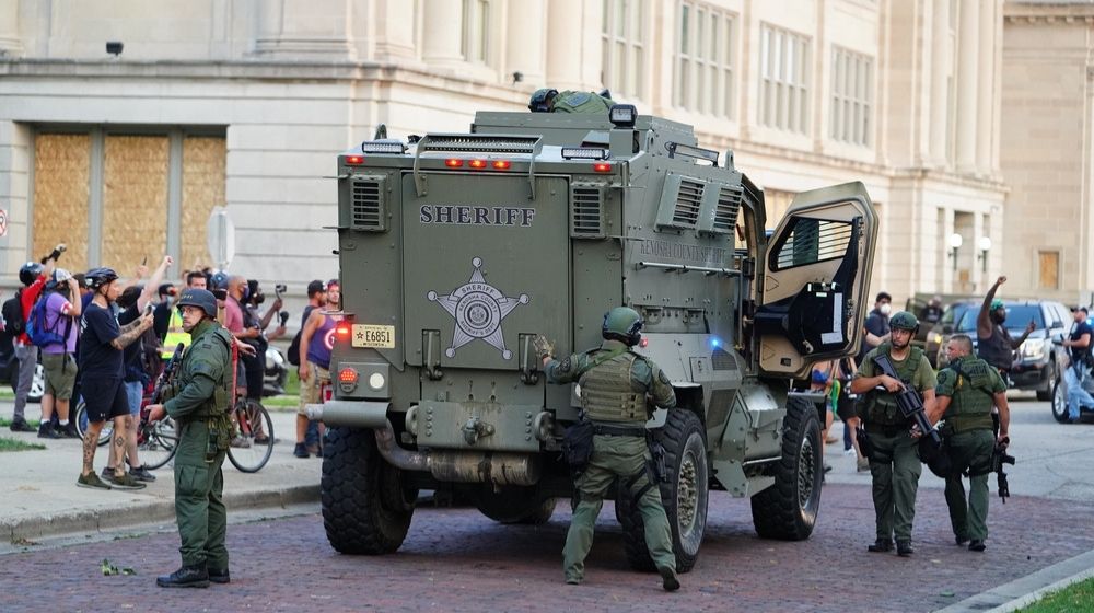 Kenosha County Sheriff Police Officers in Riot Gear | ‘Are You Listening Portland?’ Trump Touts No Violence in Kenosha Since Deployment of National Guard | Featured