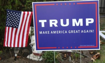 A Lawn Sign in Support of Presidential Candidate Donald Trump | 73-Year-Old Vietnam Veteran from Massachusetts Assaulted by Woman for Supporting President Donald Trump, Police Say | Featured