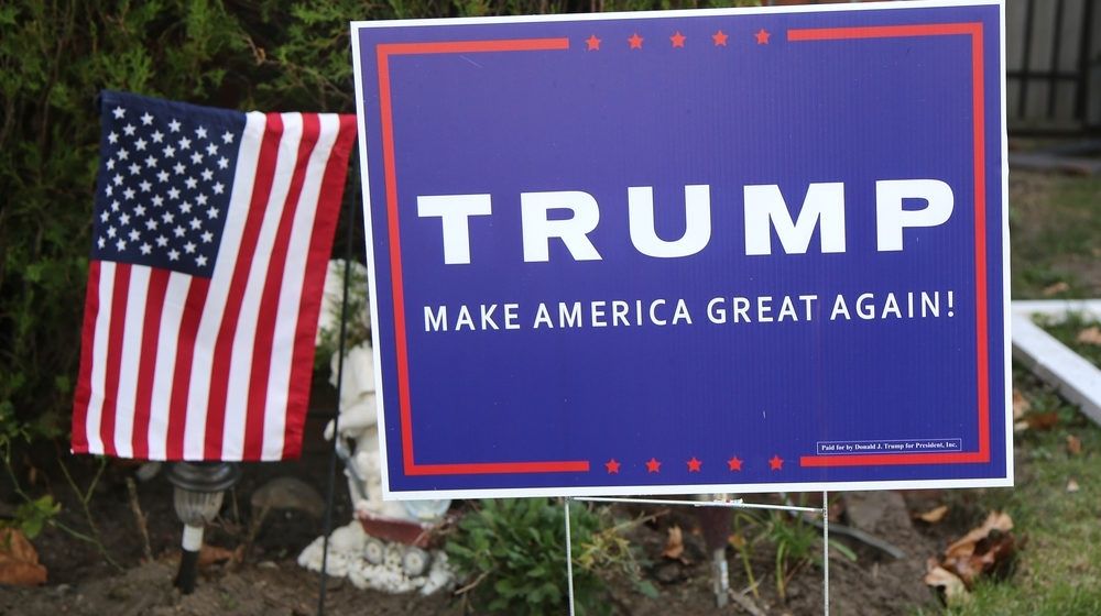 A Lawn Sign in Support of Presidential Candidate Donald Trump | 73-Year-Old Vietnam Veteran from Massachusetts Assaulted by Woman for Supporting President Donald Trump, Police Say | Featured