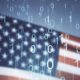 Abstract Virtual Binary Code Illustration on US Flag | U.S. Intelligence Officials: Iran Conducting Email Disinformation Campaign to Intimidate Voters | Featured