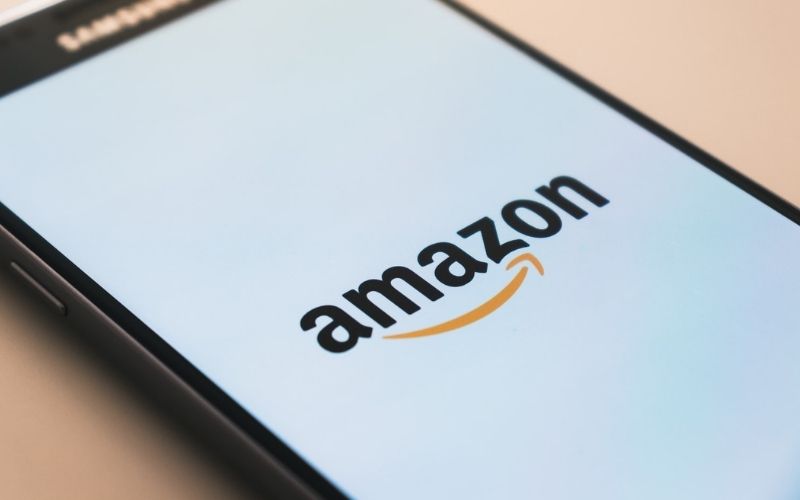 Amazon Logo on Samsung Smartphone | Amazon Introduces Amazon One Which Allows You to Pay with Your Palms