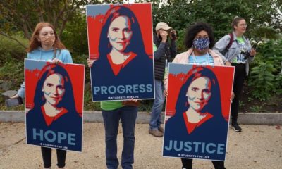 Demonstrators in Support for Trump Nominee Amy Coney Barrett | Senate Confirmation for Amy Coney Barrett set for Monday | Featured