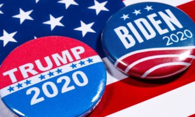 Donald Trump and Joe Biden Pin Badges | Presidential Town Halls Highlight Disparaging Media Treatment | Featured