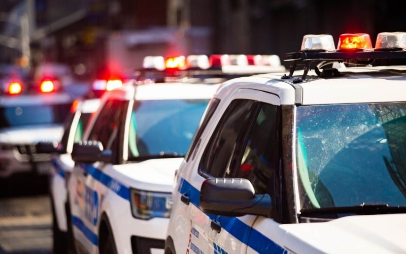 New York Police Cars | Businesses Across the Country Board Up in Fear of Post-Election Violence