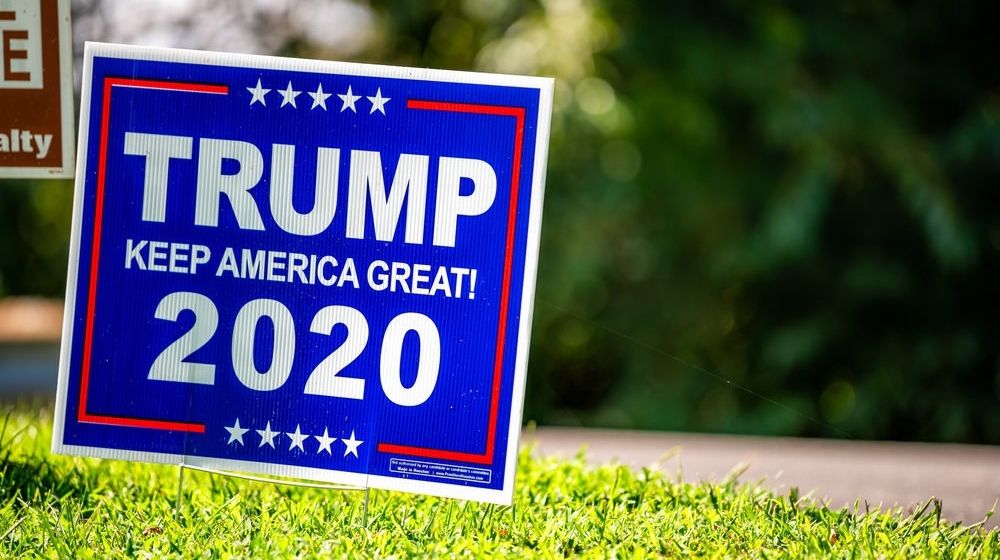 Presidential Election Political Sign Placard in Support of Donald J. Trump | UFC Fighter Jorge Masvidal Joins Donald Trump Jr. in Campaign Tour; Supports President Trump | Featured