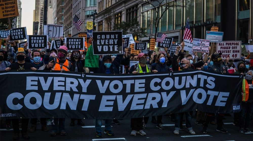 A Coalition of Activists in NYC Protest | Protests Break Out Across the Country After Election Day | Featured