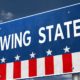 Swing State - 3D-Illustration roadsign Presidential race in America-States Certified Election Results-ss-featured