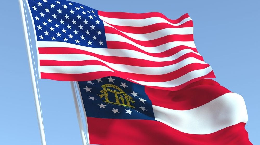 Flags of United States and Georgia State 3D Illustration | Rep. Doug Collins Calls on Georgia to Conduct Manual Recount: “The Secretary of State Should Announce a Full Hand-Count of Every Ballot” | Featured
