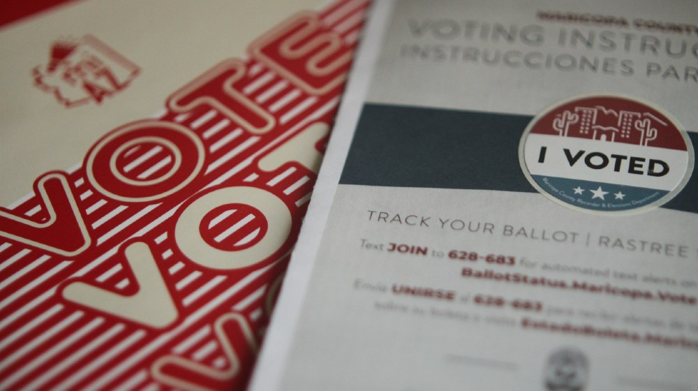 An I voted sticker accompanied 2020 election ballots sent out by official election mail-Arizona and Georgia GOP-ss-featured