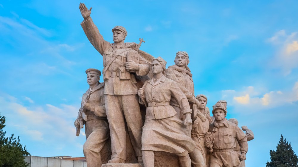Monument's of people at Memorial Hall of Chairman Mao-China Communist Party Members-ss-featured