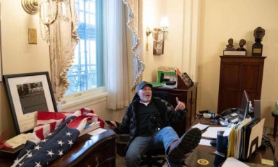 A Trump Supporter from Arkansas in Pelosi's office-FBI Arrest Arkansas Man Who Took Pictures In Pelosi's Office-SS-Featured