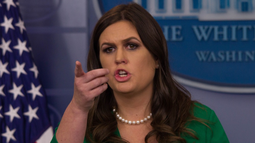 Sarah Huckabee Sanders takes questions from reporters at the White House-SS-Sarah Huckabee Sanders