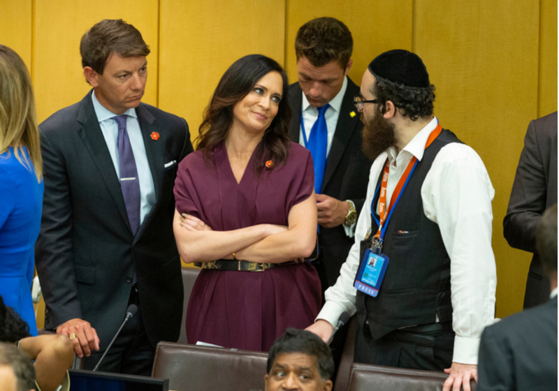 Stephanie Grisham attends UN global call to protect religious freedom meeting at UN Headquarters | Cabinet officials quit