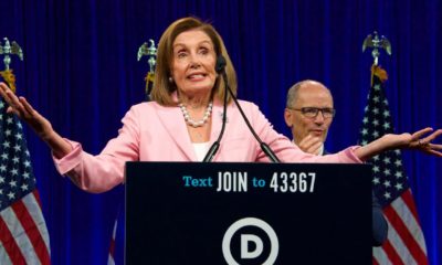 Speaker of the House, Nancy Pelosi, speaking at the Democratic National Convention