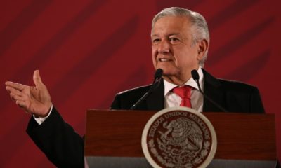 Andrés Manuel López Obrador, president of México attend his every morning press conference in Palacio Nacional-Mexican President-ss-featured