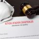 Eviction notice document with gavel and N95 face mask-Eviction Moratorium-SS-Featured