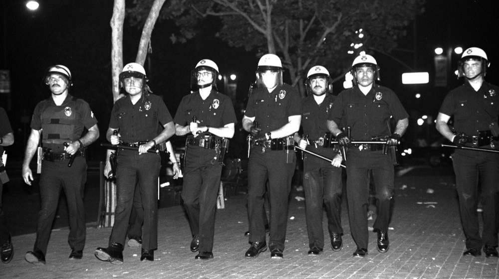 Police officers at Rodney King riota-Will the Chauvin Case be Another Rodney King Fallout