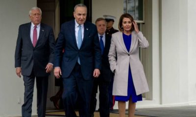 Prominent Democratic leaders at the West Wing of the White House-Democrats add $60 Billion in Tax Increase Into COVID-19 Relief Bill-ss-Featured