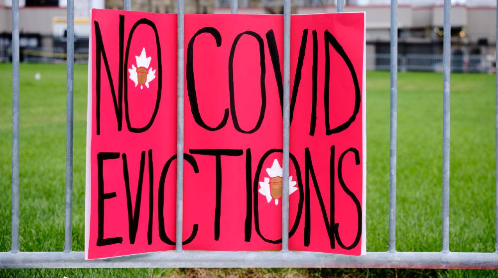 Protesters join ACORN Canada calling for extension of Ontario rent forgiveness and eviction moratorium-Eviction Moratorium-ss-featured
