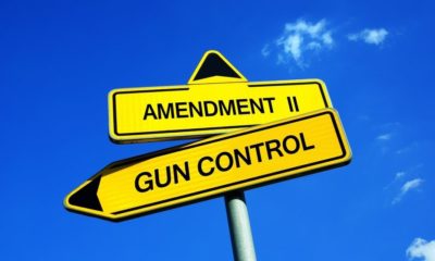 Traffic sign saying Amendment II and Gun Control-Rep. Madison Cawthorn Tells Democrats Come and Take Them After Democrat Gun Grab Proposal-ss-Featured