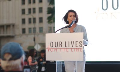 demonstration for health care for all on Freedom Plaza, with Nancy Pelosi as guest-Pelosi Blames-ss-featured