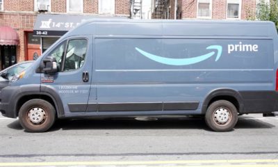 Amazon Prime delivery truck seen parked on the street-drivers pee-ss-featured