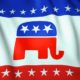 waving flag, us republican party elephant emblem, background | Top US Republicans embrace Trump in 2022 Senate elections | Featured
