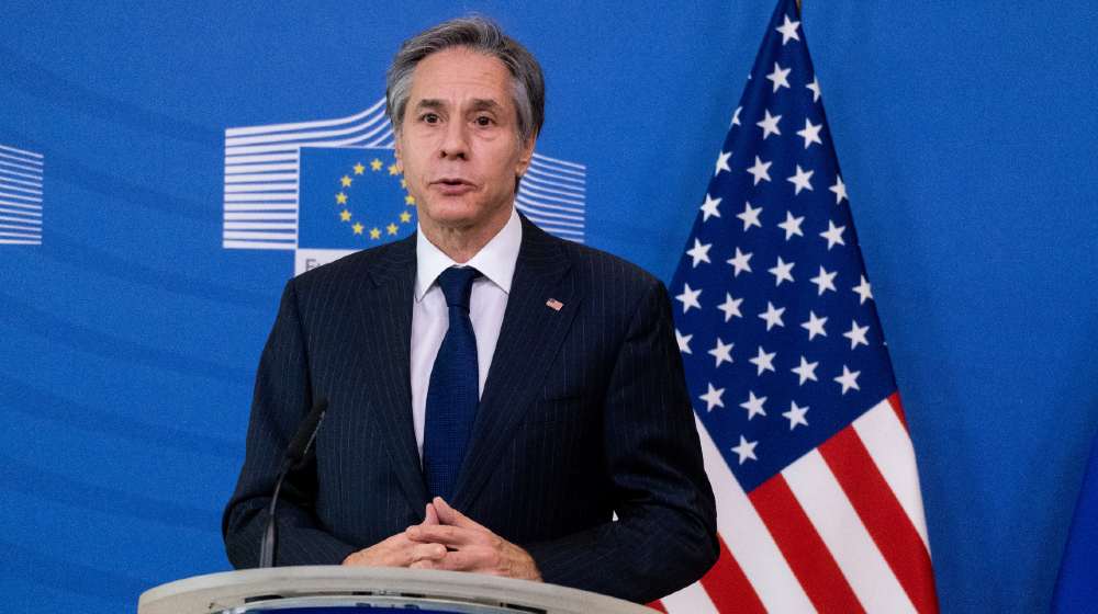 Antony Blinken american secretary of state during a press conference with Ursula von der Leyen at the european commission | US Claims China Acting 'More Aggressively Abroad' | Featured