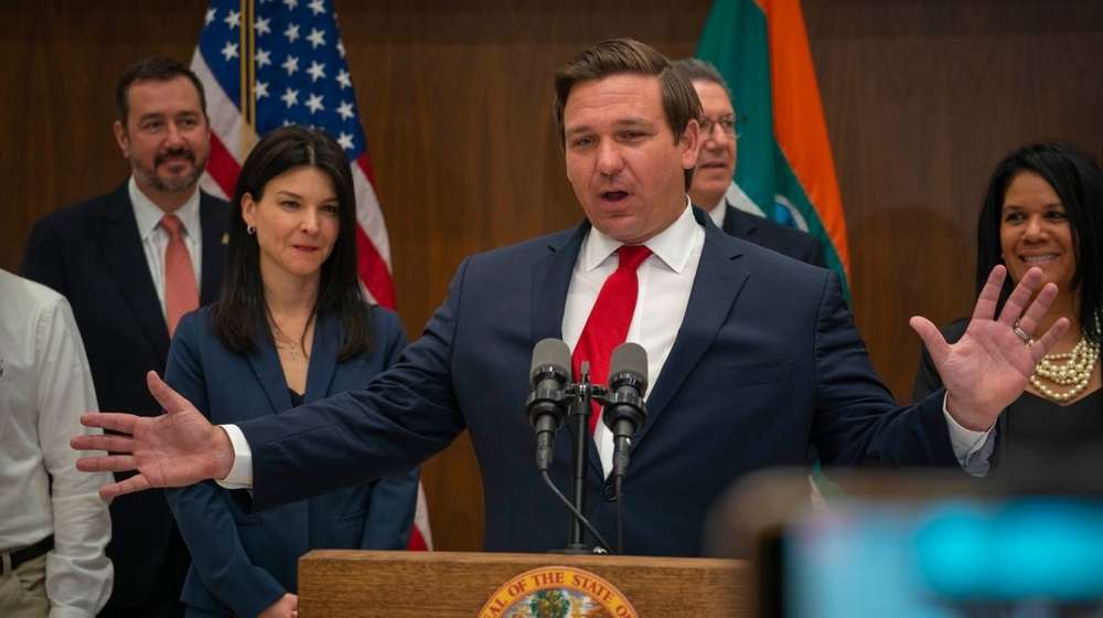 Florida Governor Ron DeSantis-Governor Ron DeSantis of Florida signed a landmark legislation that would secure the state’s election prior to the 2022 midterms.-ss-Featured