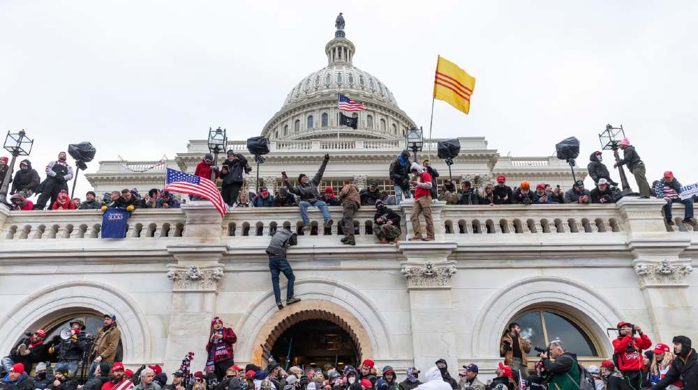 Protesters seen all over Capitol building where pro-Trump supporters riot and breached the Capitol | Democrats Push For Creation of Capitol Riots Commission | Featured