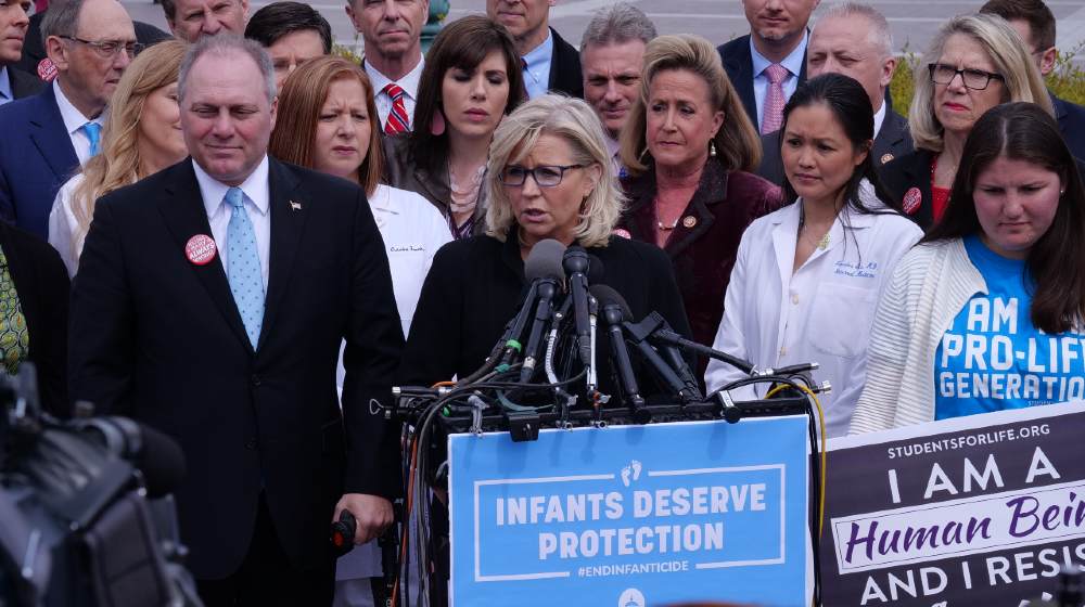 U.S. Congressman Liz Cheney speaking at an anti-abortionanti-infanticide press conference outside the United States Capitol | McCarthy Tired Of Cheney, Calls For New House GOP Chair | Featured