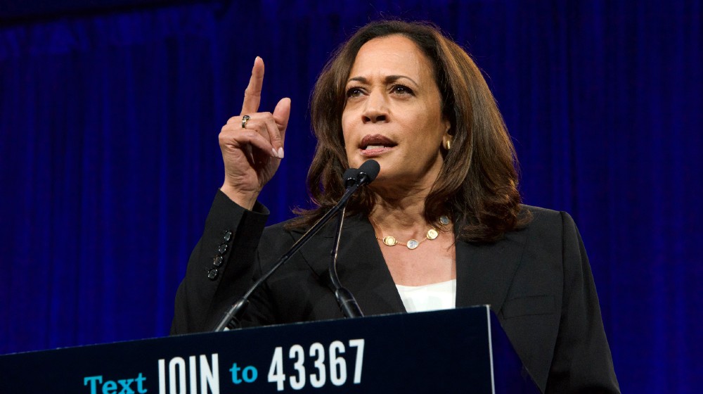 Presidential candidate Kamala Harris speaking at the Democratic National Convention | Kamala Harris to make first visit to US-Mexico border | featured