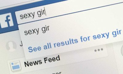 sexy girl word writes in the search bar of facebook to illustrate the image search or sexy group on the social network | Court Says Facebook Can Be Liable For Sex Trafficking | featured