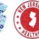 New Jersey State map with treatment icons, hospital symbols | NJ Hospital System Fires 6 Unvaccinated Senior Workers | featured