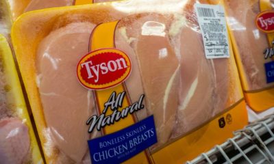 Packages of Tyson brand chicken in the meat department of a supermarket | Tyson Recalls 8.5 Million Chickens Over Listeria Fears | featured