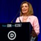 Speaker of the House, Nancy Pelosi, speaking at the Democratic National Convention | GOP Lawmakers Sue Pelosi For Mask-Related Fines | featured