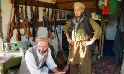 Afghan militants of the Taliban terrorist organization with an Arsenal of weapons from the 1970s-80s | Trump Says Biden Should Resign For Epic Afghanistan Fail | featured